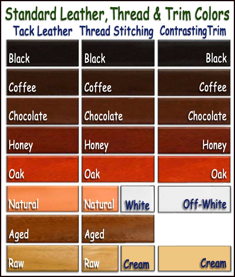 Leather Colors Chart