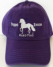 Support Paso Fino Rescue Purple embroidered cap